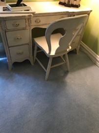 Painted desk and chair