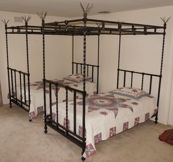 Wrought Iron beds, $875 pair