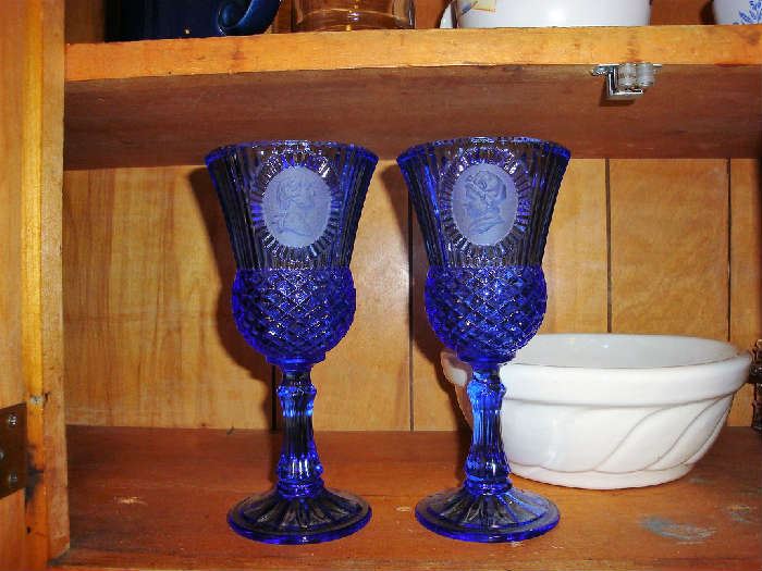 Blue Avon goblets