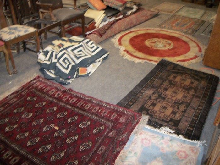 Some of the Oriental and handwoven rugs