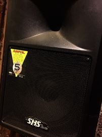 Also...A PA System!...Including...(2) SHS Audio Speakers on Adjustable Floor Stands...
