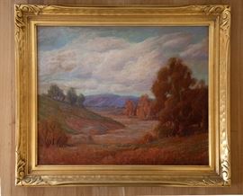 Edwin Munot Dawes (1872-1945)  California hills, Listed Mn, Nv, Ca. artist. 20x24 Oil on canvas.