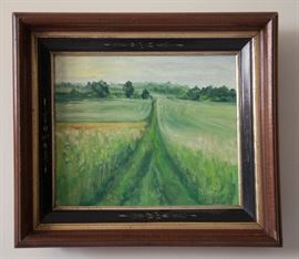 Original oil on board of Independence Mn, by Phillip Mueller.