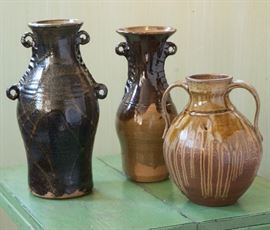 New, old looking pots, vases or water urns.