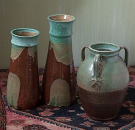 Tall vases, urn.