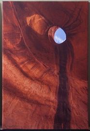 Giclee on canvas 20x30. Monument Valley, Utah. "Eye in the sky"