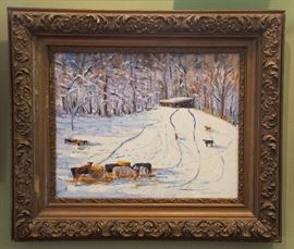 June's girls. Oil on canvas. 16x20. Delano Mn. County line road.