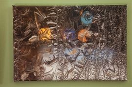 Frost on the door. Winters magic. Giclee print on canvas 16x 24 