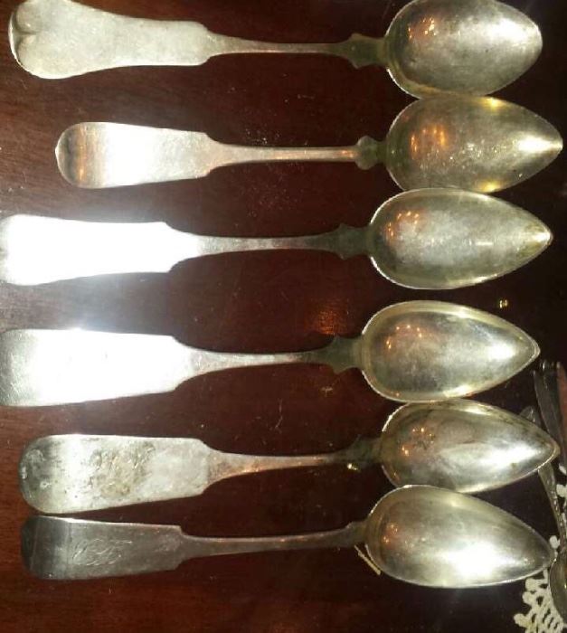 Coin Silver Table Spoons