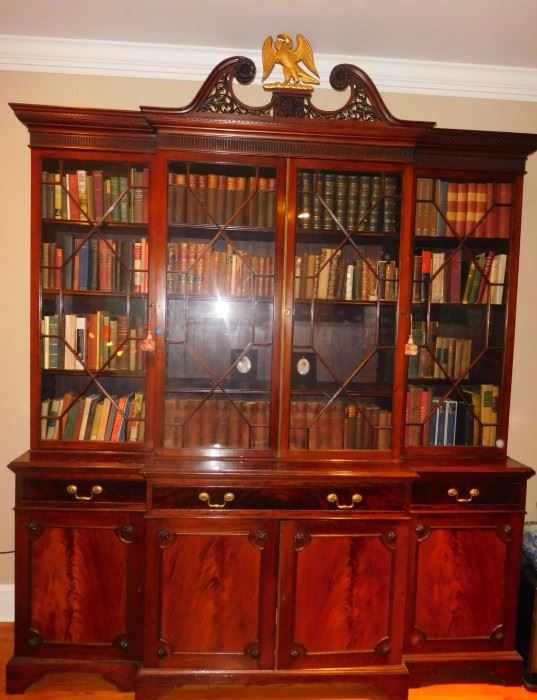 Stunning antique breakfront cabinet
