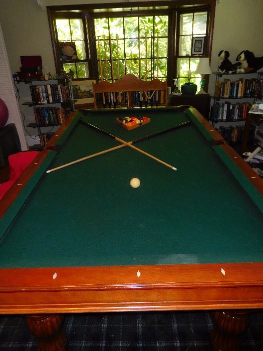 Brunswick pool table including accessories and ping pong convertible top