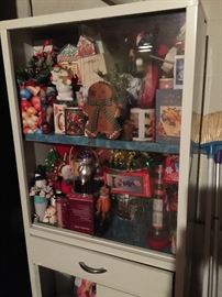 Christmas, Vintage metal Cabinet