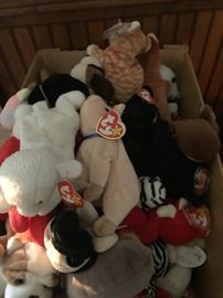 Ty Beanie Babies- many old tag 
Princess Di, Crab, lobster, and many more.