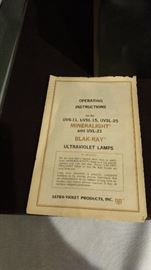 Mineralight Blak-Ray Ultraviolet Lamps 