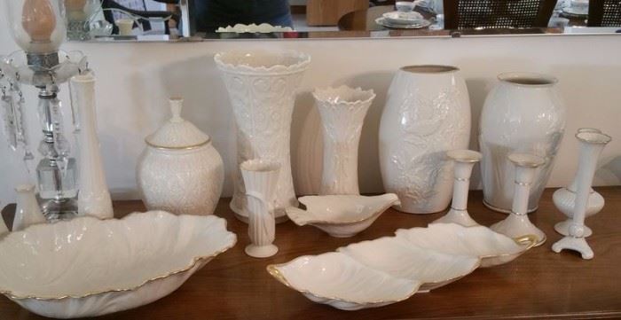 Lenox vases and bowls