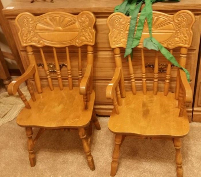 Child's pressed back chairs
