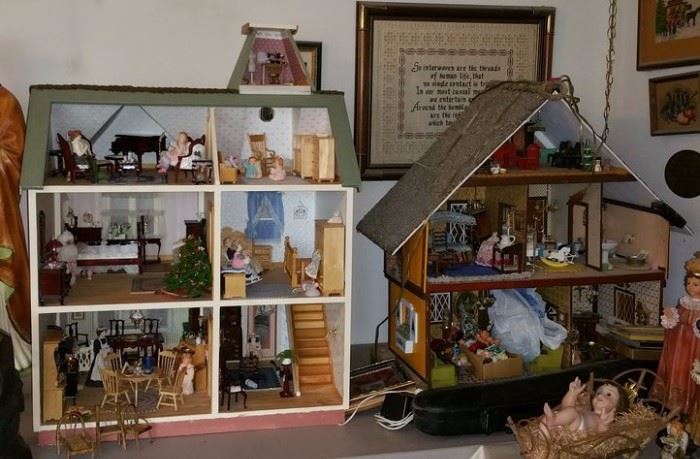 Two lovely doll houses, fully furnished.