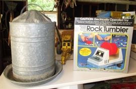 Chicken waterer, Rock tumbler