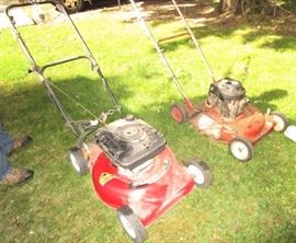2 lawn mowers, non working
