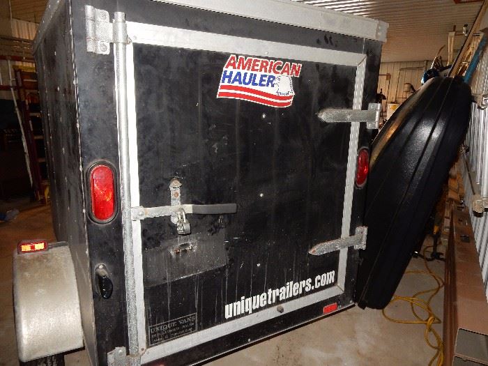 ENCLOSED TRAILER NIGHTHAWK, APPX 7 FEET BY 5 FEET ACROSS THE BACK