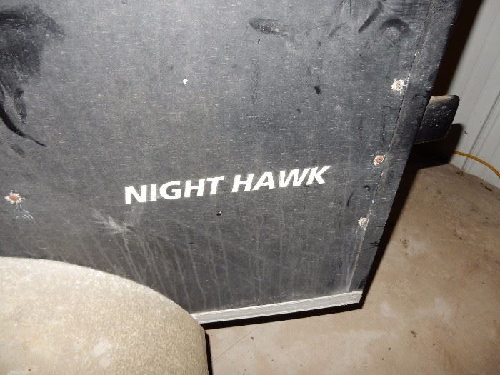 ENCLOSED TRAILER NIGHTHAWK, APPX 7 FEET BY 5 FEET ACROSS THE BACK