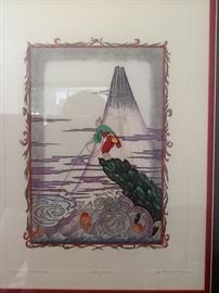 Artist signed lithograph 22.5"x18.5" framed. 