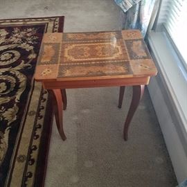 Old Sewing Cabinet with Music Box