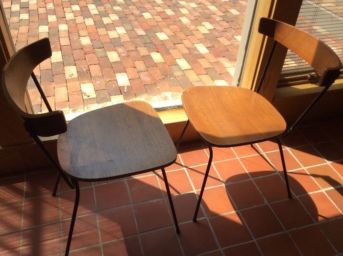 EAMES ERA MATCHING CHAIRS. NO MARKINGS WE CAN FIND possibly Paul McCobb