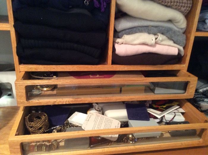DRAWERS OF JEWELRY WE HAVE YET TO GO THROUGH