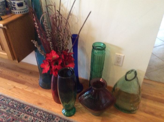 Nice collection of floor vases