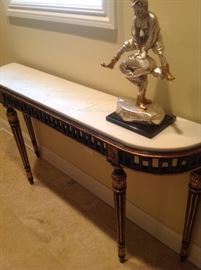 Louis XVI style console, bronze group