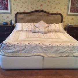 King size French style headboard with electric mattress