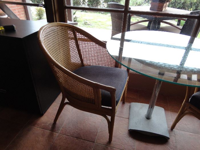 Rattan arm chair (one of 2 available)