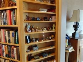 Porcelain bird collection, miniature chairs, etc.