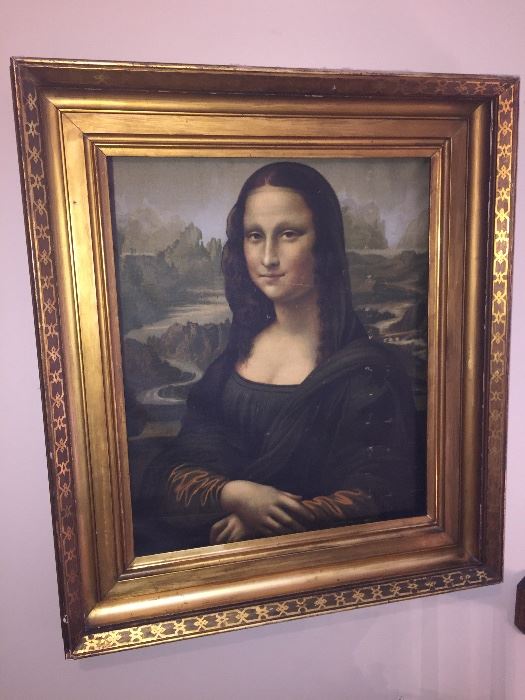 Mona Lisa hand painted copy on canvas