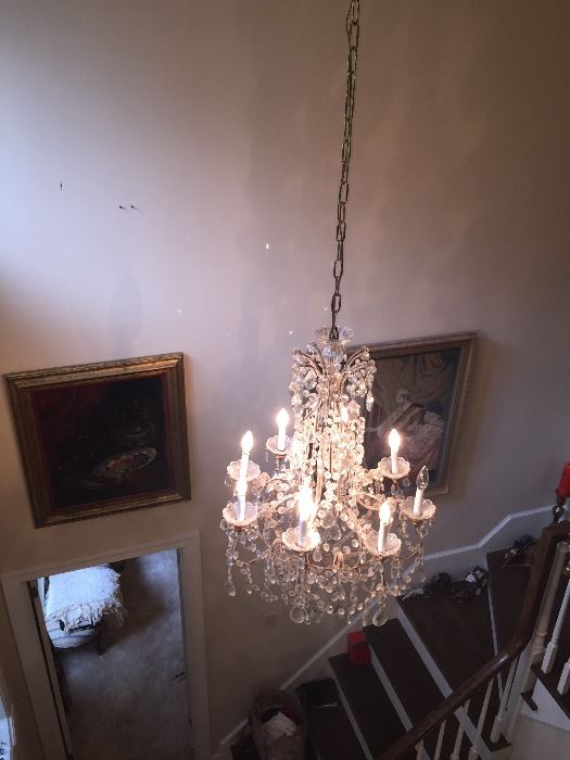 glorious large crystal chandelier