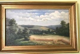 Original landscape on canvas - "Benedict 1917" - on the back. 