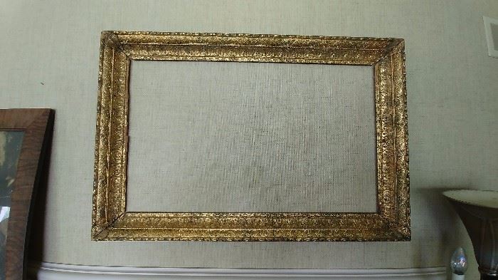 antique large gold mirror     LIVING ROOM