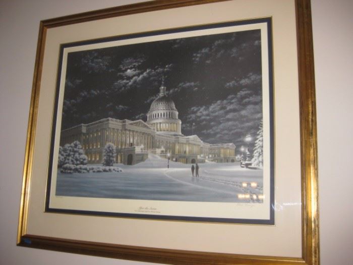Paul Sawyer signed and numbered print of the capital building