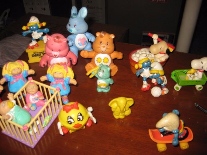 Smurf and care bear collectibles