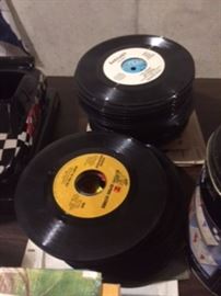 Stacks of 45's