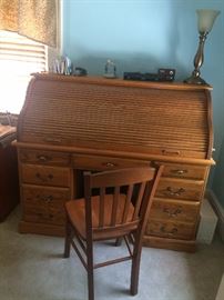 Giant rolltop desk with chair