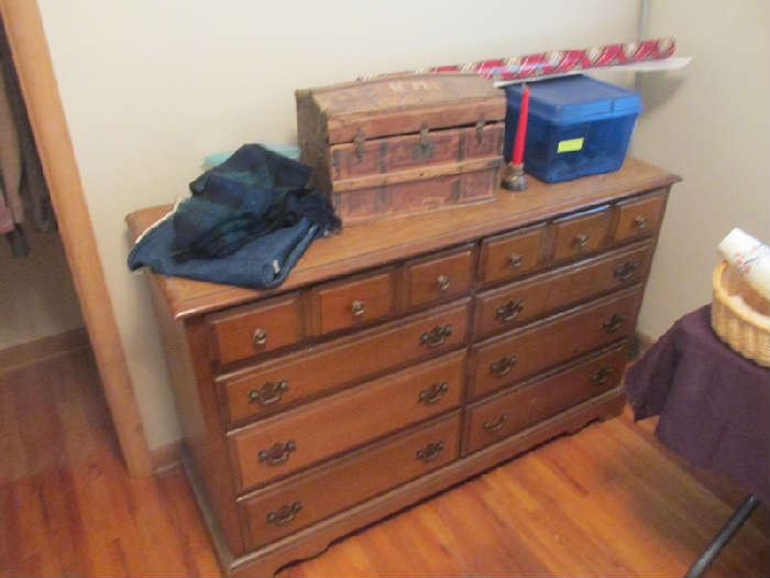 Dresser And Old Trunk