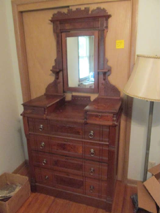 4 Drawer Dresser with Mirror and Scarf Drawers