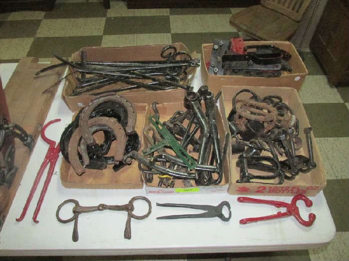 Old Car Parts, Horseshoes and Metal Evener Parts