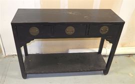 Triple Drawer Entry / Couch Table With Lower Shelf