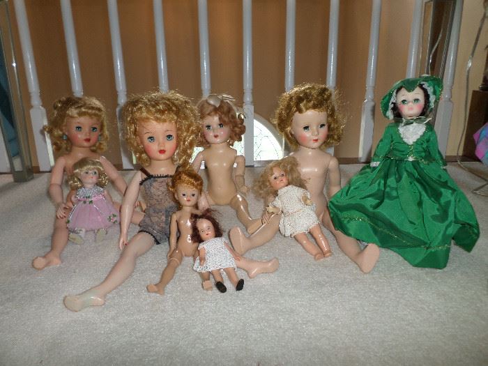 Some of the vintage dolls in this HUGE collection