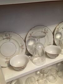 Arcadian China, Old Rose 
Service for 10 and serving pieces