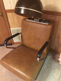 Mid century beauty shop dryer chair
