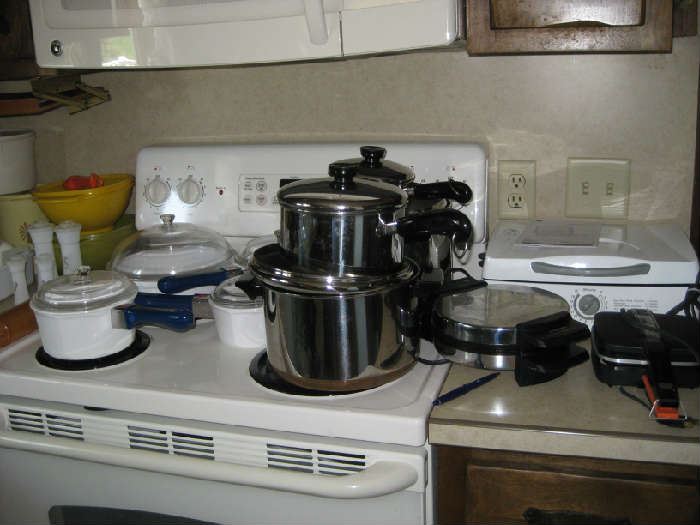 Revere pots and pans and Princess House casserole/cookware